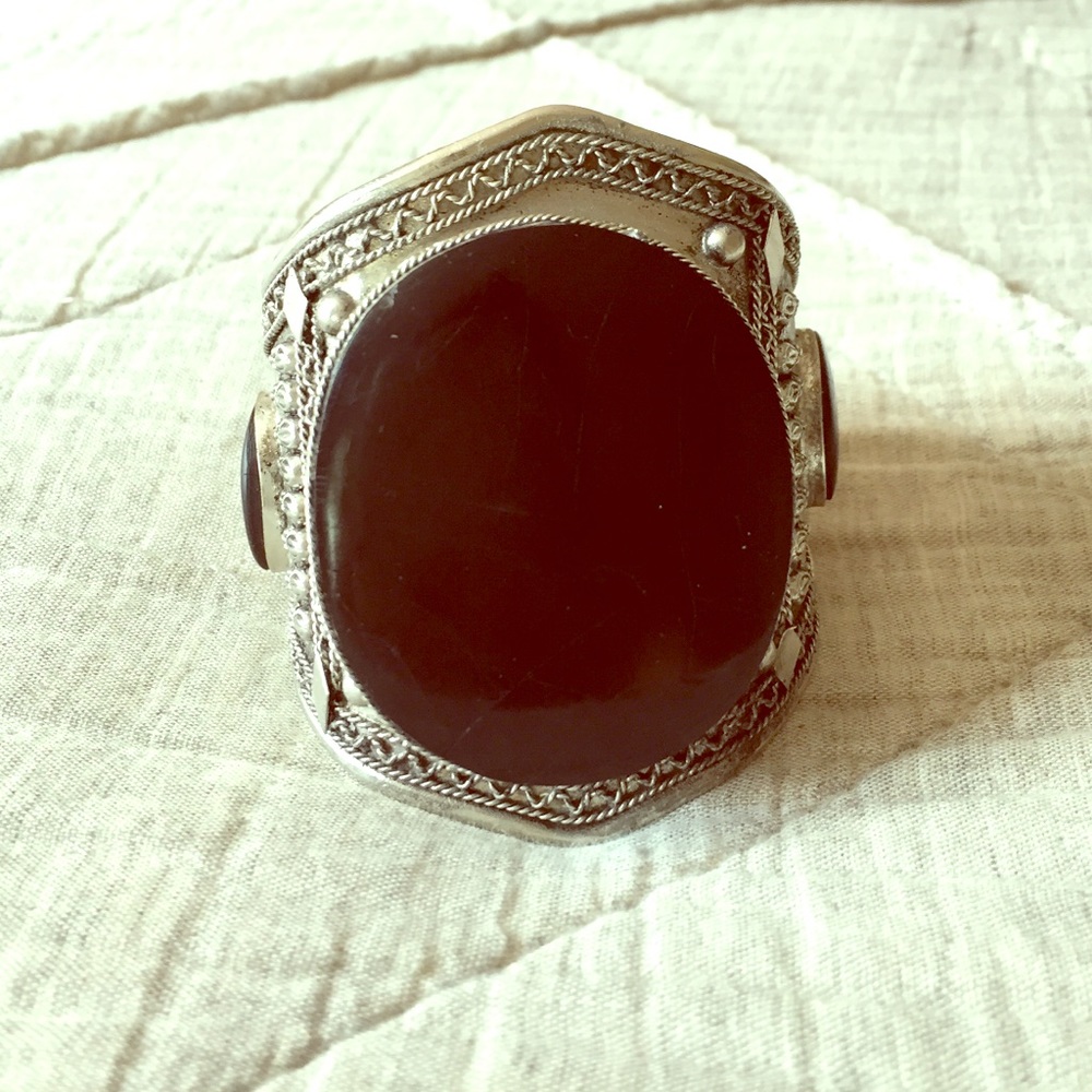 Free People Silver Stone Cuff